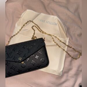 Louis Vuitton Black Monogram Chain Bag